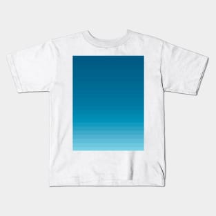 Shades of Blue Stepping Up and Down Kids T-Shirt